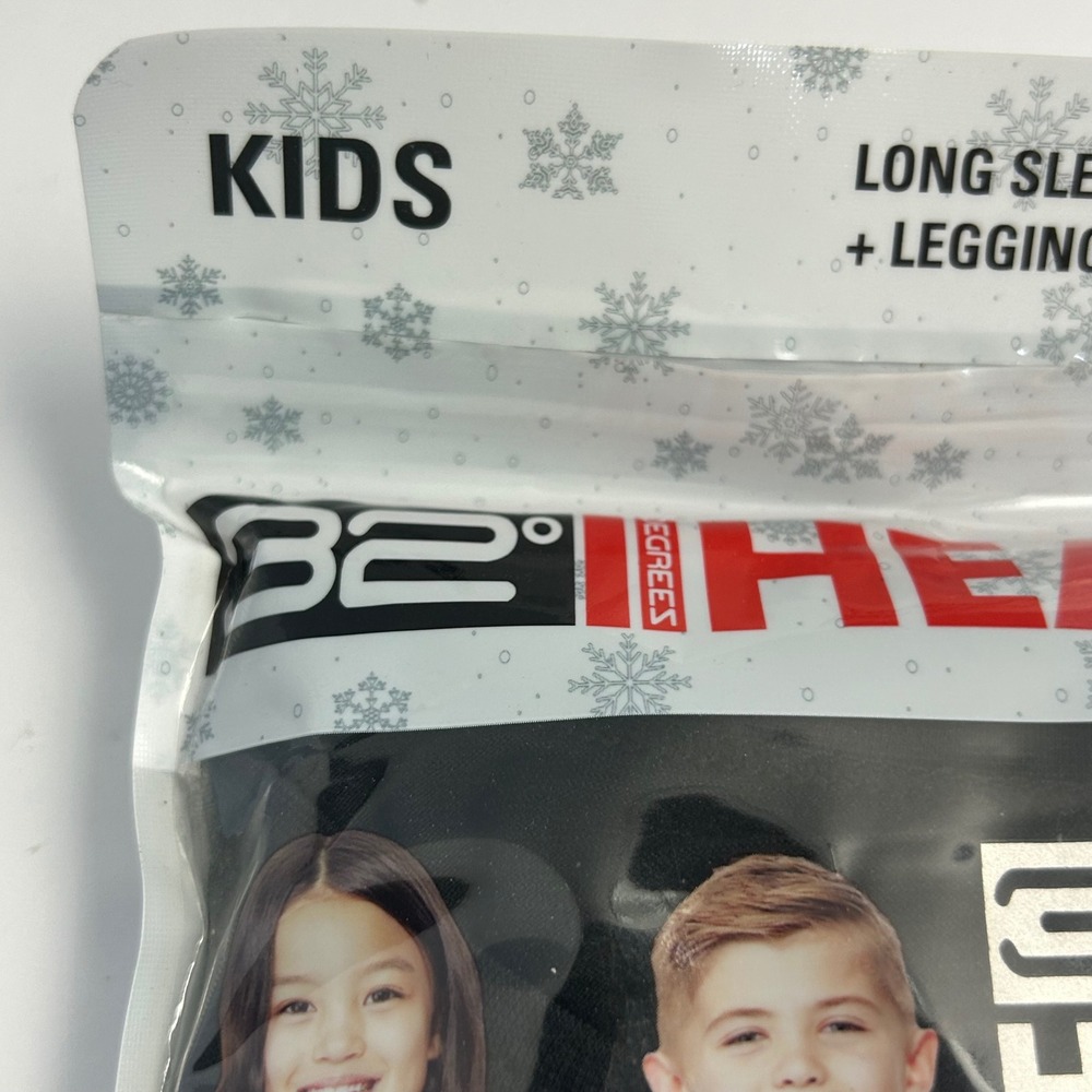 32 Degrees Heat Kids Thermal Set Long Sleeve Top and Leggings Black Large 12/14 - Picture 3 of 9